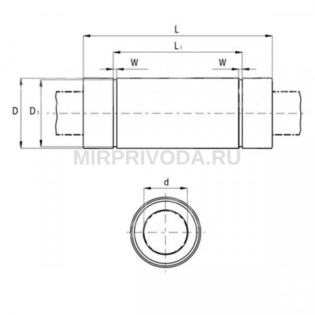 LM50L линейный подшипник (удлиненный)