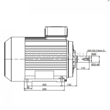 Электродвигатель трехфазный AGM2E 200 L 2a (30/3000)