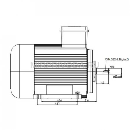 Электродвигатель трехфазный GM2E 315 S 2a (110/3000)