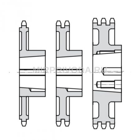 Звездочка 20B-1 со ступицей, под TB2517, Z=15