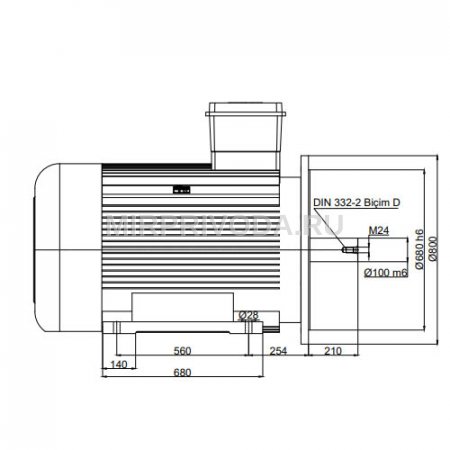 Электродвигатель трехфазный GMM3E 355 M 6a (160/1000)