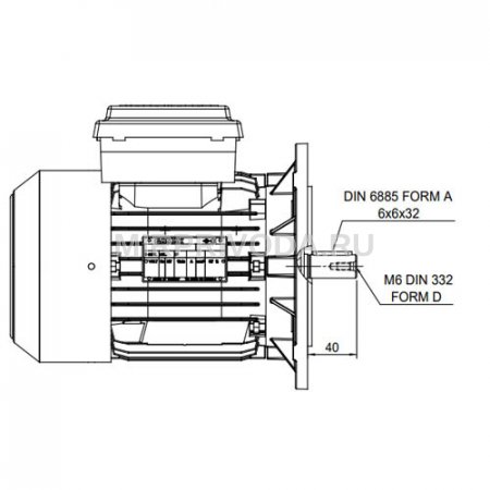 Однофазный электродвигатель M21D 80 M 2c (0.75/3000)