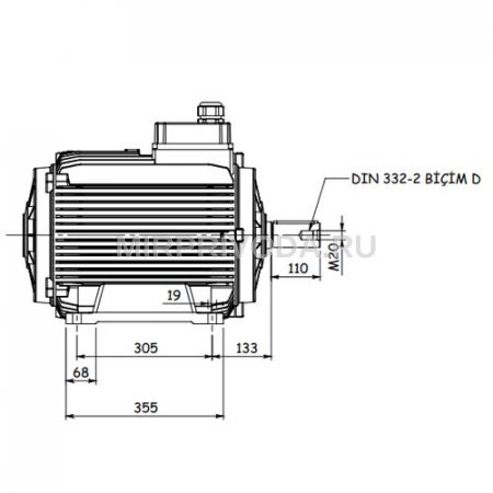 Электродвигатель дымоудаления GM2ED 200 L 2a (30/3000)