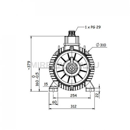 Электродвигатель дымоудаления GM2ED 160 M 2b (15/3000)