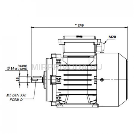 Однофазный электродвигатель MS21D 71 M 4a (0.12/1500)
