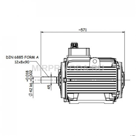 Электродвигатель дымоудаления GM2ED 160 L 4b (15/1500)