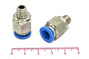 Пневмофитинг цанговый прямой с наружной резьбой PC 8-М8х1.5