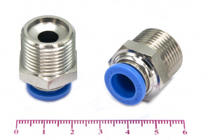 Пневмофитинг цанговый прямой с наружной резьбой PC 10-М20х1.5