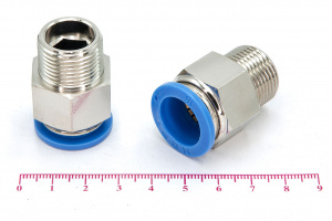 Пневмофитинг цанговый прямой с наружной резьбой PC 16-М20х1.5