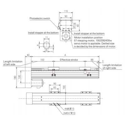 Линейный модуль YR-HGWS95F-I-BM-5-100