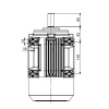 Однофазный электродвигатель MK21D 100 L 4a (1.8/1500)