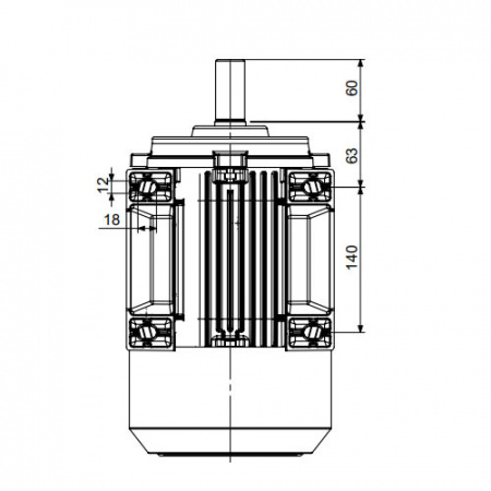 Однофазный электродвигатель MK21D 100 L 4a (1.8/1500)