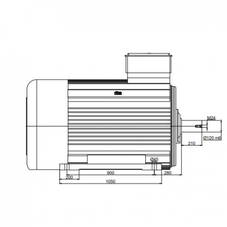 Электродвигатель трехфазный GMM 450 L 8a (500/750)