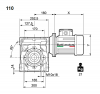 BR 110 20 100/112B5 (28/250) червячный редуктор Batti-Motors