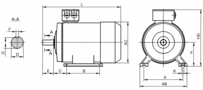 АИС 71C 4 B3 (IM 1081) (0,55/1500) Электродвигатель