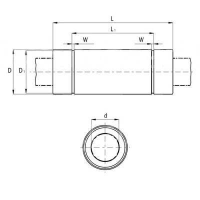 LM60L линейный подшипник (удлиненный)