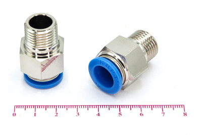 Пневмофитинг цанговый прямой с наружной резьбой PC 12-М16х1.5