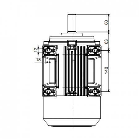 Однофазный электродвигатель MK21D 100 L 4c (3/1500)