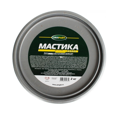 Мастика битумно-каучуковая Бикор OILRIGHT банка 2 кг