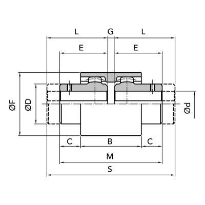 Муфта FBX - 48 NL зубчатая