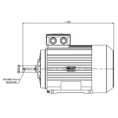 Электродвигатель трехфазный AGM 200 L 8a (15/750)