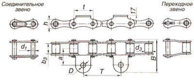 Цепь ТРД-38-4600-3-10-2
