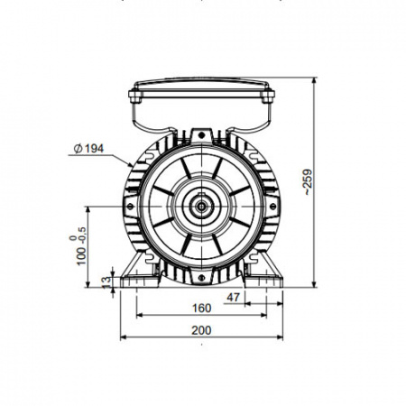 Однофазный электродвигатель MK21D 100 L 4b (2.2/1500)