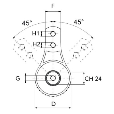 Корпус натяжителя цепи T2 20