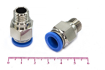 Пневмофитинг цанговый прямой с наружной резьбой PC 10-М12х1.5