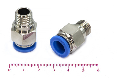 Пневмофитинг цанговый прямой с наружной резьбой PC 10-М12х1.5