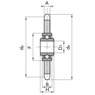 Звездочка TN 1/2x1/8 Z=18 с подшипником 