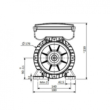 Однофазный электродвигатель MK21D 90 L 2e (2.2/3000)