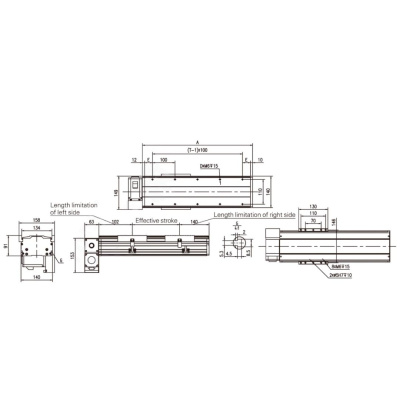 Линейный модуль YR-HGHP140F-LD-400