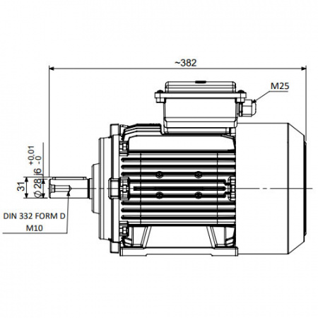 Однофазный электродвигатель MK21D 100 L 4c (3/1500)