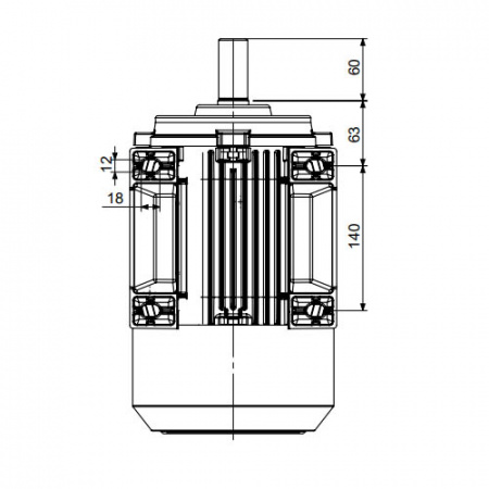 Однофазный электродвигатель MK21D 100 L 4b (2.2/1500)