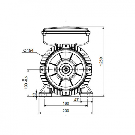 Однофазный электродвигатель MK21D 100 L 4a (1.8/1500)