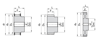 XL 037 Z=11 AL Шкив зубчатый