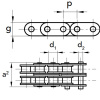Двухрядная цепь с прямыми пластинами 12B2 Chiaravalli