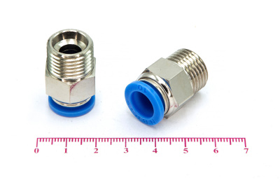 Пневмофитинг цанговый прямой с наружной резьбой PC 10-М16х1.5
