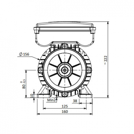 Однофазный электродвигатель MS21D 80 M 4c (0.75/1500)