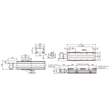 Линейный модуль YR-HGHP140F-L-2550