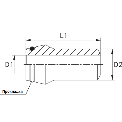 Ниппель сварной SKA25 SS (нержавеющая сталь)