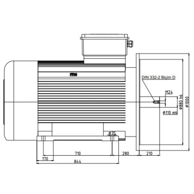Электродвигатель трехфазный GMM 400 L 8b (355/750)