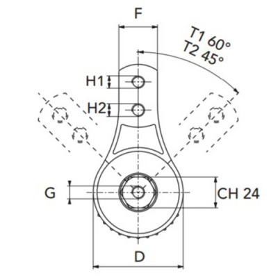 Корпус натяжителя цепи T1 8.5
