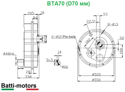 Редуктор тарельчатый BTA 70 70 D A 15 HS