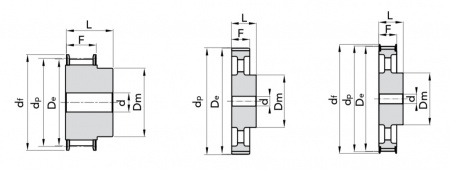 H 075 Z=30 Шкивы зубчатые
