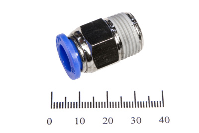 Пневмофитинг цанговый прямой с наружной резьбой PC 10-03 (R3/8")